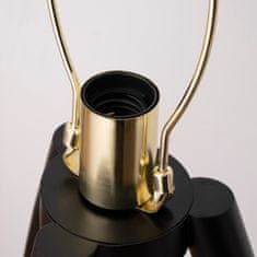 HOMCOM Veioza, 30x62 cm, dómlámpa, állványtalp, E27 foglalat, 40 W, fém, fekete/arany