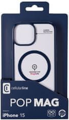 CellularLine Pop Mag hátlap Magsafe támogatással Apple iPhone 15 készülékhez, átlátszó / kék (POPMAGIPH15B)