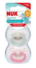 Nuk Soother Signature 0-6m 2 db doboz lány