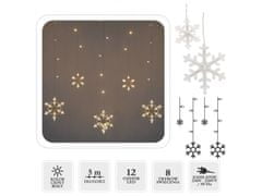 sarcia.eu LED hópehely fényfüggöny, 5m karácsonyi füzér