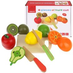 Nobo Kids Fából készült gyümölcsök és zöldségek mágnesen vágáshoz