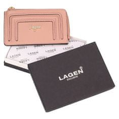 Lagen Női mini bőr pénztárca-kulcstartó BLC/5784/323 PEACH