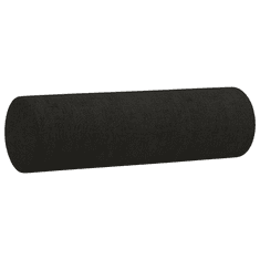 Vidaxl 2 személyes fekete szövet kanapé díszpárnákkal 140 cm (3200786)
