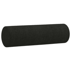 Vidaxl 2 személyes fekete szövet kanapé díszpárnákkal 120 cm (3200778)