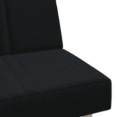 fekete L-alakú szövet kanapéágy 255x140x70 cm