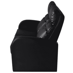 2 db dönthető támlájú LED-es műbőr fotel 2+3 személyes fekete