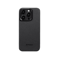 Pitaka MagEZ Case 4 Black / Grey Twill 1500D Apple iPhone 15 Pro készülékhez - MagSafe rögzítéssel (128970)