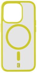 CellularLine Pop Mag hátlap Magsafe támogatással Apple iPhone 15 Pro Max készülékhez, átlátszó / lime (POPMAGIPH15PRML)