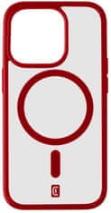 CellularLine Pop Mag hátlap Magsafe támogatással Apple iPhone 15 Pro Max készülékhez, átlátszó/piros (POPMAGIPH15PRMR)