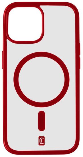 CellularLine Pop Mag hátlap Magsafe támogatással Apple iPhone 15 készülékhez, átlátszó/piros (POPMAGIPH15R)