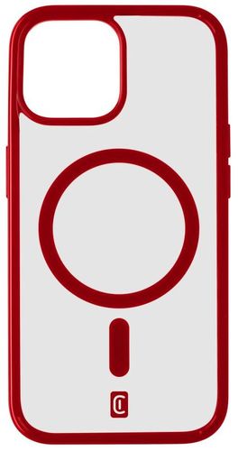 hátlapi védőburkolat Cellularline Pop Mag hátlap Magsafe támogatással Apple iPhone 15, átlátszó/piros POPMAGIPH15R