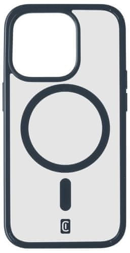 hátlapi védőburkolat Cellularline Pop Mag hátlap Magsafe támogatással Apple iPhone 15 Pro készülékhez, átlátszó/kék POPMAGIPH15PROB