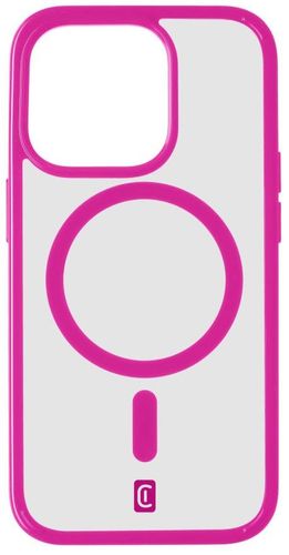 hátsó védőburkolat Cellularline Pop Mag hátlap Magsafe támogatással Apple iPhone 15 Pro készülékhez, átlátszó/rózsaszín POPMAGIPH15PROF