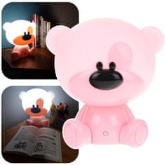 Nobo Kids Gyermek LED Teddy Bear éjszakai lámpa - rózsaszín