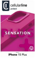 CellularLine Sensation Plus szilikon védőborítás Apple iPhone 15 Plus készülékhez, rózsaszín (SENSPLUSIPH15MAXP)