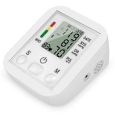 BigBuy Könnyen kezelhető, LCD kijelzős vérnyomásmérő karra - 22-32 cm-ig állítható mandzsettával (BBL)