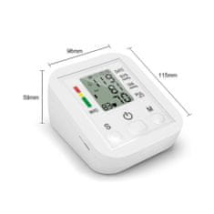 BigBuy Könnyen kezelhető, LCD kijelzős vérnyomásmérő karra - 22-32 cm-ig állítható mandzsettával (BBL)