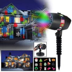 BigBuy Lazer shower slideprojector karácsonyi fényjáték 12 mintával (BBV)