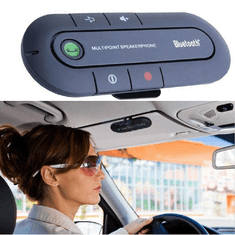 BigBuy Napellenzőre rögzíthető Bluetooth-os autós telefon kihangosító beépített mikrofonnal, 10 méteres hatótávval (BBL)