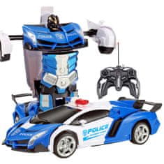 BigBuy Police Transformers szuperhőssé alakuló távirányítós sportautó (BBJ)