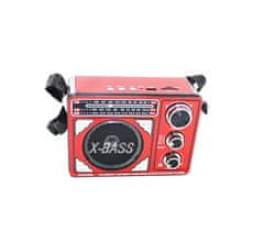 BigBuy X-BASS Hordozható FM rádió és MP3 lejátszó beépített LED fényvetővel (BBJH)