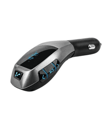 BigBuy X6 Bluetooth FM transzmitter távirányítóval - zenehallgatáshoz és vezetés közbeni telefonáláshoz (BBL)
