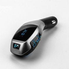 BigBuy X6 Bluetooth FM transzmitter távirányítóval - zenehallgatáshoz és vezetés közbeni telefonáláshoz (BBL)