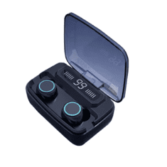 BigBuy M11 vezeték nélküli vízálló Bluetooth fülhallgató LED kijelzővel és mikrofonnal (BBV)