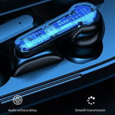 BigBuy M19 vezeték nélküli bluetooth headset digitális kijelzővel, töltődobozban (BBV)