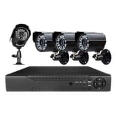 BigBuy Komplett megfigyelő rendszer, 4 csatornás megfigyelő központtal és 4 darab kamerával - IP66 védelemmel és 24 infravörös LED-del (BBV)