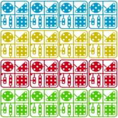 BigBuy 107 részes kreatív mozaik játék praktikus hordozható bőrönden - csavarhúzóval és sok színes kiegészítővel (BB-22444)