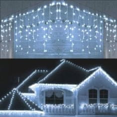 BigBuy 180 LED-es karácsonyi jégcsap fényfüzér 7 m - hidegfehér (BBL) (BBV)