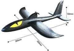 BigBuy BLACK Akkus eldobós hungarocell modell repülő (36 cm) (BBJ)