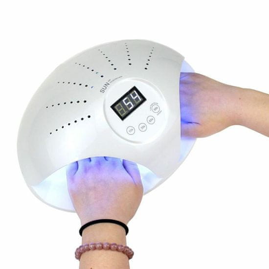 BigBuy Digitális kijelzős kétkezes műkörmös LED UV lámpa érzékelővel, időzítővel (BBV)