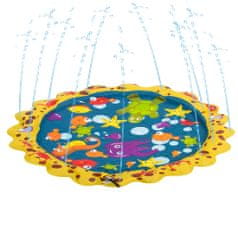 BigBuy Színes szökőkút szőnyeg gyerekeknek, pancsolójáték - sárga/kék, 100 cm (BBI-6661)