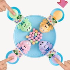 BigBuy Békaetető asztali társasjáték rengeteg színes játékgolyóval - mókás készségfejlesztő játék 2-4 fő részére (BBJ)