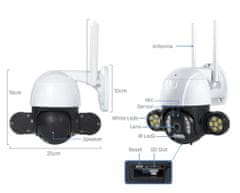 BigBuy Vezeték nélküli VRT-C28 Wifi Smart kültéri, éjjellátó, vízálló kamera - távolról vezérelhető (BBV)