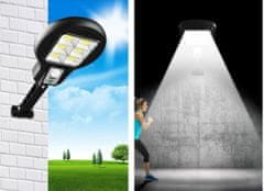 BigBuy 48 LED-es napelemes mozgásérzékelős fali lámpa - időjárásálló kültéri lámpa 3 féle üzemmóddal (BBV)