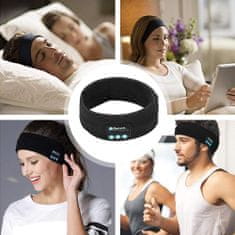 BigBuy Bluetooth fejpánt zenehallgatáshoz és sportoláshoz - fekete színben (BBV)