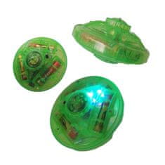 BigBuy Forgó, világító, zenélő, elemes búgócsiga - neon zöld (BBL)