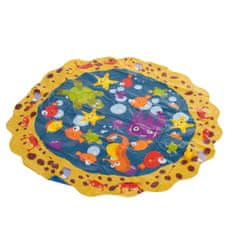 BigBuy Színes szökőkút szőnyeg gyerekeknek, pancsolójáték - sárga/kék, 100 cm (BBI-6661)