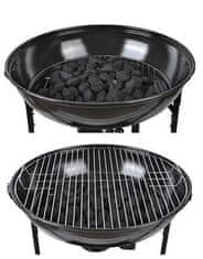 BigBuy Faszenes kerti grill két polccal - rozsdamentes acél (BB-8056)
