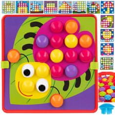 BigBuy Gomb kirakó - készségfejlesztő puzzle 45 gombbal és 12 képpel (BB-17250)