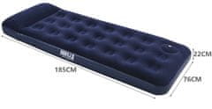 BigBuy Egyszemélyes felfújható matrac beépített párnával és pumpával - 185x76x28cm (BB-9904)