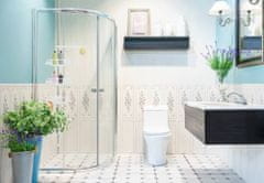BigBuy Többfunkciós szerelés mentes zuhanypolc, fürdőszobai sarokpolc - állítható magassággal, 4 polccal és 1 akasztóval (BB-6548)