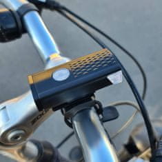 BigBuy 2in1 első és hátsó kerékpár lámpa - USB-ről tölthető - fekete (BB-18670)