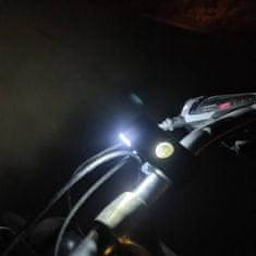 BigBuy 2in1 első és hátsó kerékpár lámpa - USB-ről tölthető - fekete (BB-18670)