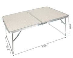BigBuy Összecsukható, hordozható mintás, bézs kerti asztal - 63cm (BB-12175)