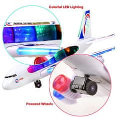 BigBuy Elemes, világító, zenélő játék repülőgép gyermekeknek (BBJ)