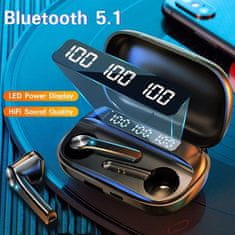 BigBuy Y10 vezeték nélküli fülhallgató digitális kijelzővel és kiváló hangminőséggel - kiváló hangzású Bluetooth fülhallgató (BBV)